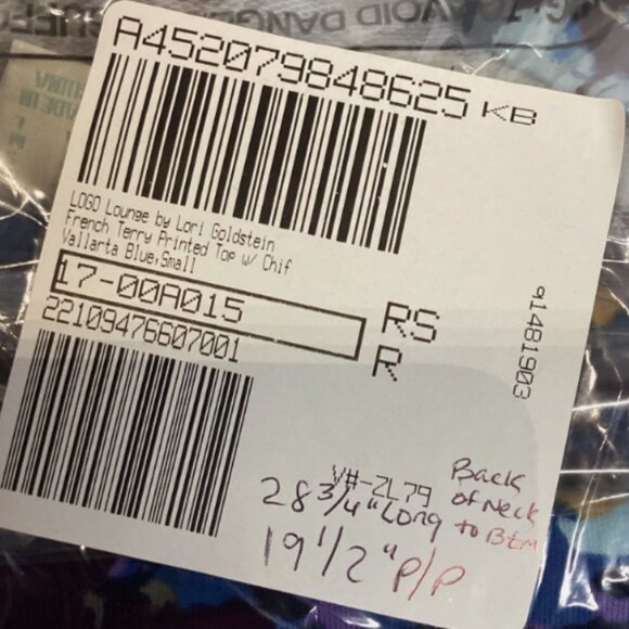 Small Top LOGO by Lori Goldstein-Chiffon Bottom A452079 $65 Vallarta Blue - Picture 6 of 6